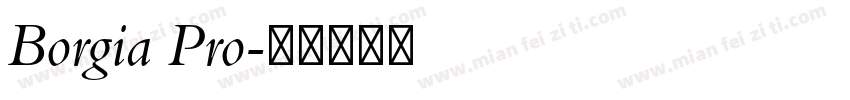 Borgia Pro字体转换